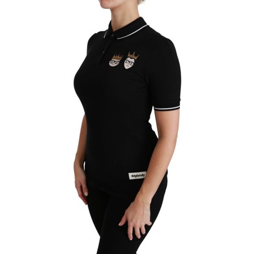 dolce & gabbana - Dolce & Gabbana - DG Black Cotton DG #dgfamily Polo T-shirt Dolce & Gabbana IT38|XS promocja Italian Collection