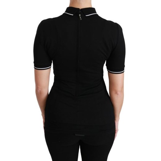 dolce & gabbana - Dolce & Gabbana - DG Black Cotton DG #dgfamily Polo T-shirt Dolce & Gabbana IT38|XS okazja Italian Collection