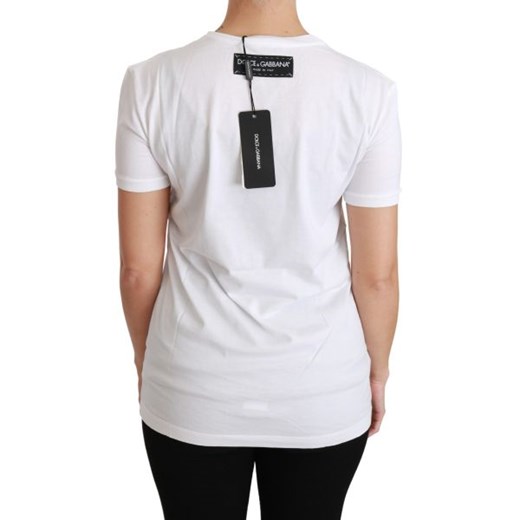 dolce & gabbana - Dolce & Gabbana - Biała DG ds. Love Heart Top T-shirt Dolce & Gabbana IT36 | XS okazja Italian Collection