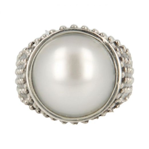 Srebrny pierścionek z perłą Mabe Pietro Ferrante M wyprzedaż Italian Collection