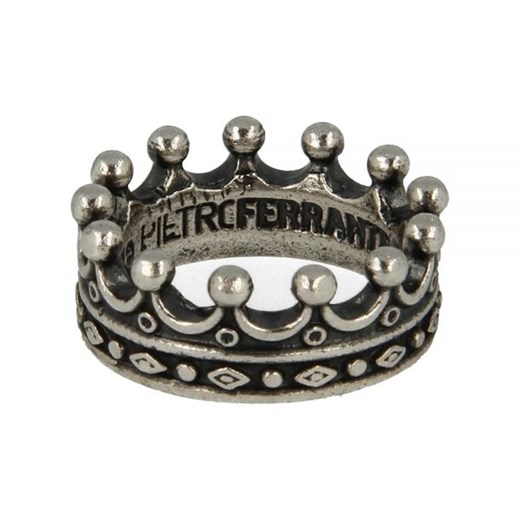 Srebrny pierścionek w formie korony królowej Pietro Ferrante M wyprzedaż Italian Collection