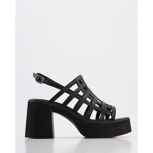 VENEZIA Sandały na koturnie - 44422Y664 BLACK Venezia 38 Venezia