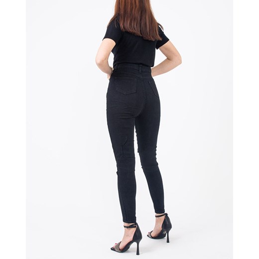 Czarne damskie spodnie rurki - Odzież Royalfashion.pl XL - 42 royalfashion.pl