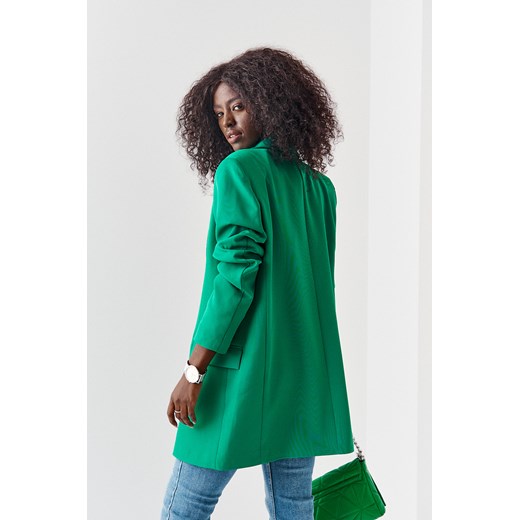 Elegancka marynarka damska oversize zielona 225101 S fasardi.com