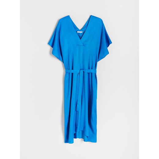 Reserved - Wiskozowa sukienka - Niebieski Reserved L Reserved