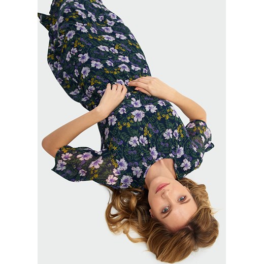 Sukienka długa z falbanką w kwiaty Greenpoint 44 Happy Face