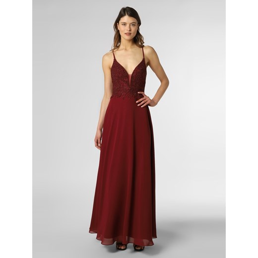 Luxuar Fashion Damska sukienka wieczorowa Kobiety Szyfon bordowy jednolity Luxuar Fashion 38 vangraaf