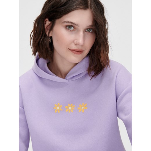 Cropp - Jasnofioletowa bluza z kapturem - Fioletowy Cropp S Cropp
