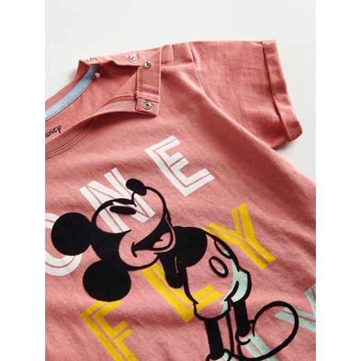 Reserved - T-shirt Mickey Mouse - Różowy Reserved 86 Reserved