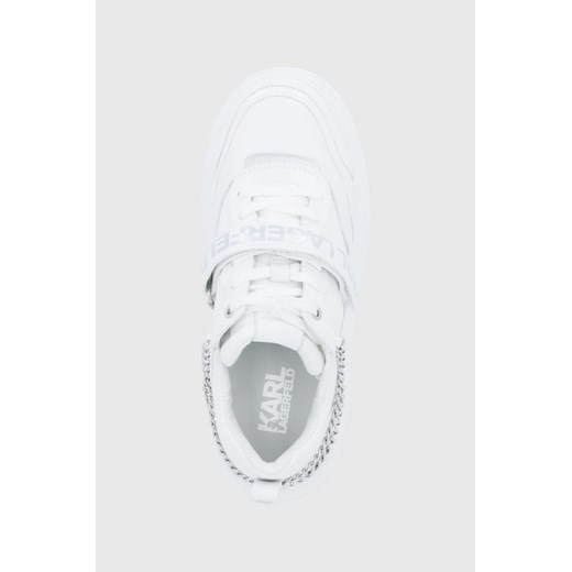 Buty sportowe damskie białe Karl Lagerfeld sznurowane wiosenne na platformie 