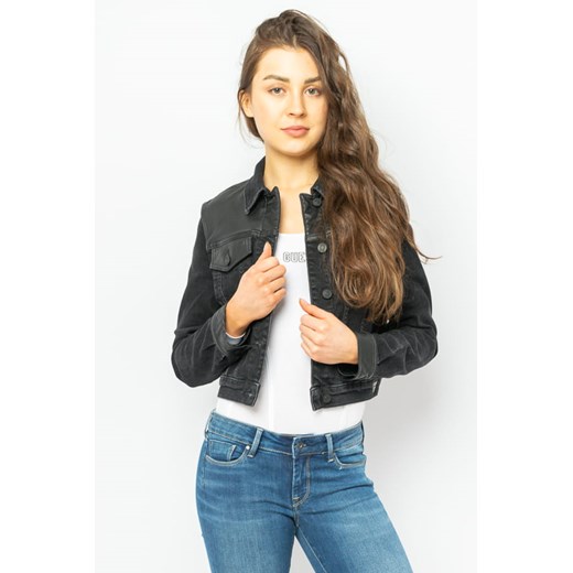 kurtka jeansowa damska guess w1bn07 d4as0 czarna ze sklepu Royal Shop w kategorii Kurtki damskie - zdjęcie 133237675