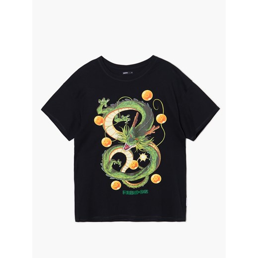 Cropp - T-shirt z nadrukiem Dragon Ball - Czarny Cropp M Cropp