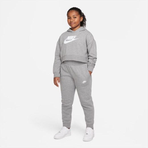 Dzianinowa bluza z kapturem o skróconym kroju dla dużych dzieci (dziewcząt) Nike Nike M+ Nike poland