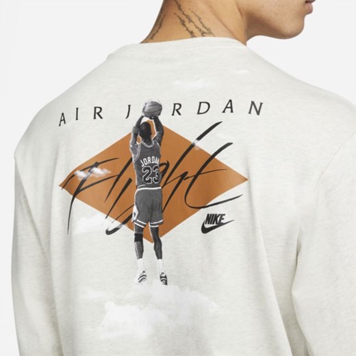 Męski T-shirt z długim rękawem Jordan Flight Essentials '85 - Brązowy Jordan 2XL okazyjna cena Nike poland