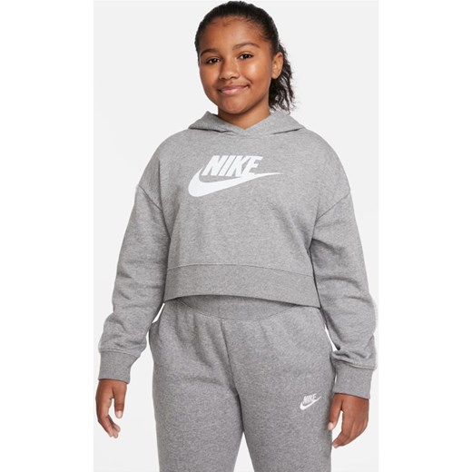 Dzianinowa bluza z kapturem o skróconym kroju dla dużych dzieci (dziewcząt) Nike Nike L+ Nike poland