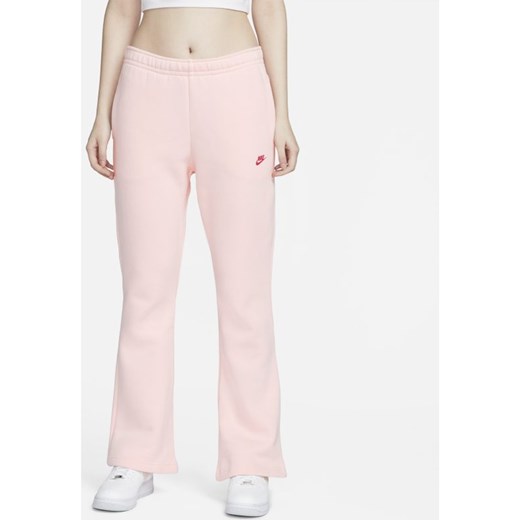 Rozszerzane spodnie damskie z dzianiny Nike Sportswear - Różowy Nike M Nike poland