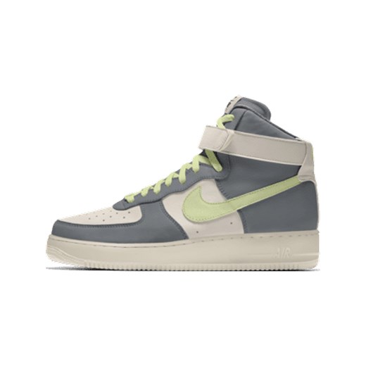 Damskie personalizowane buty Nike Air Force 1 High By You - Szary Nike 36.5 Nike poland