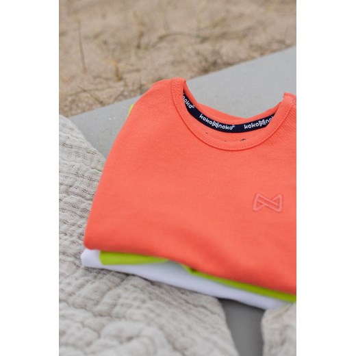KokoNoko koszulka chłopięca z bio bawełny XKB0206 pomarańczowa 62/68 Kokonoko 122/128 Mall