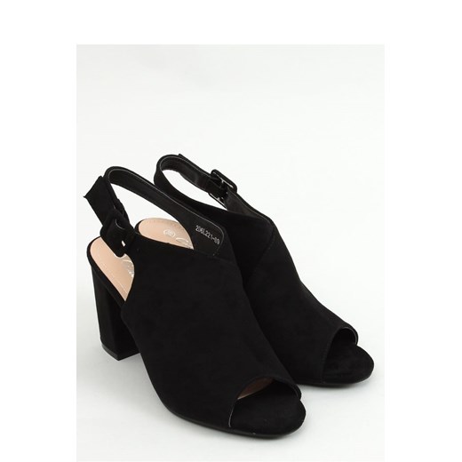 SANDAŁKI NA SZEROKIM OBCASIE CZARNE 2D6L221-89 BLACK Inello 37 ajstyle.pl