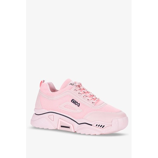 Różowe sneakersy na platformie buty sportowe sznurowane Casu 23-11-21-P Casu 34 wyprzedaż Casu.pl