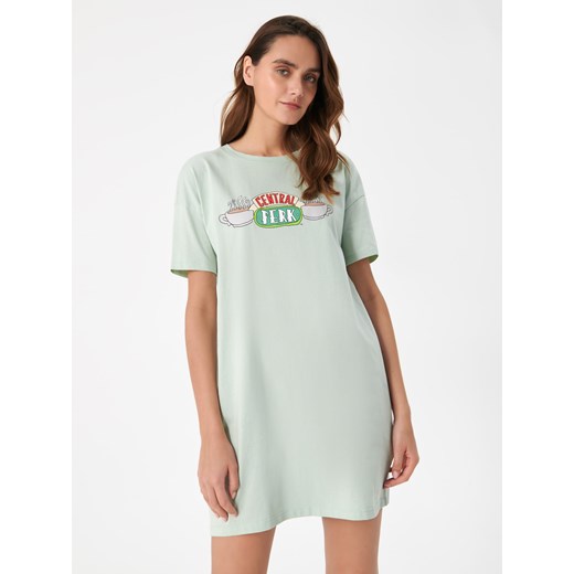 Sinsay - Koszula nocna Friends - Zielony Sinsay XL Sinsay