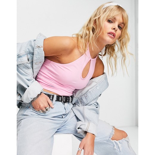 ASOS DESIGN – Różowy top typu halter z łezką 42 Asos Poland