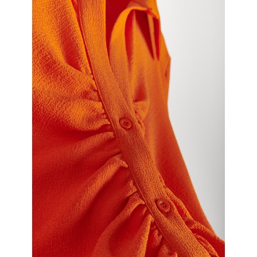 Reserved - Koszula z marszczeniem - Pomarańczowy Reserved 40 Reserved