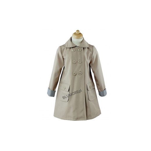 Beżowy płaszczyk dla dziewczynki 86 - 134 Honoratka blumore-pl szary dziewczęce