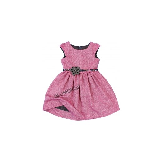 Sukienka z modnym paskiem 74 - 140 Lucynka blumore-pl rozowy elastan