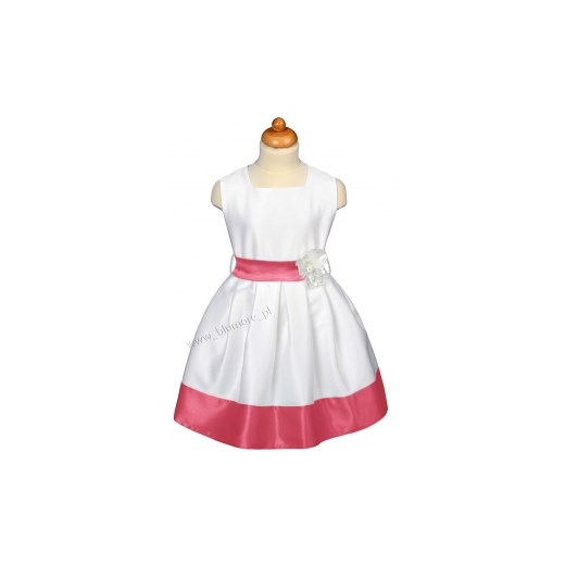 Przepiękna, prosta sukienka dla dziewczynki 128 - 158 Łucja blumore-pl bialy dziecięce