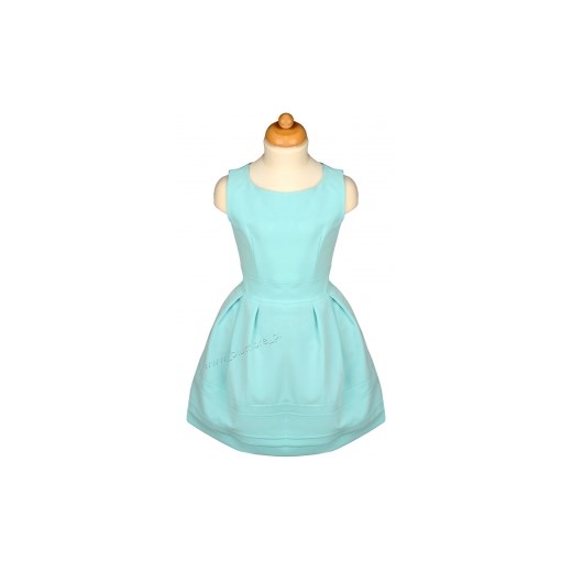 Miętowa sukienka wizytowa dla dziewczynki 110 - 152 Wiki blumore-pl mietowy elegancki