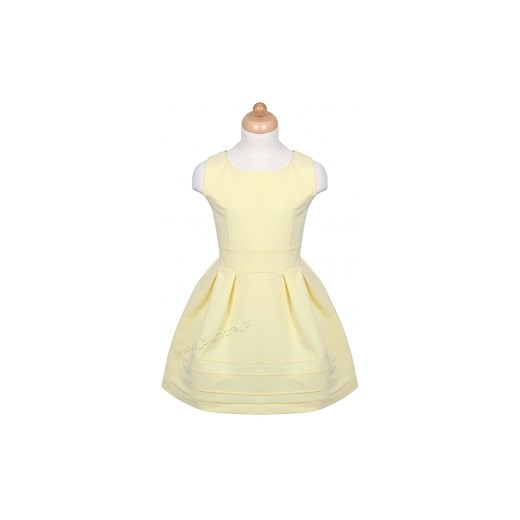 Śliczna sukieneczka w kolorze bananowym 110 - 152 Wiki blumore-pl zolty klasyczny