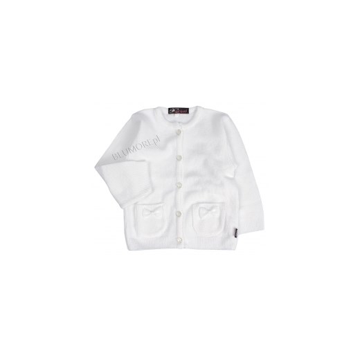 Prosty biały sweterek dla dziewczynki 56 - 104 Jagoda blumore-pl bialy ciepłe