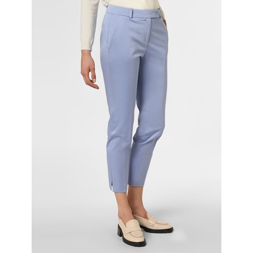 HUGO Spodnie Kobiety Bawełna jasnoniebieski jednolity ze sklepu vangraaf w kategorii Spodnie damskie - zdjęcie 133518796