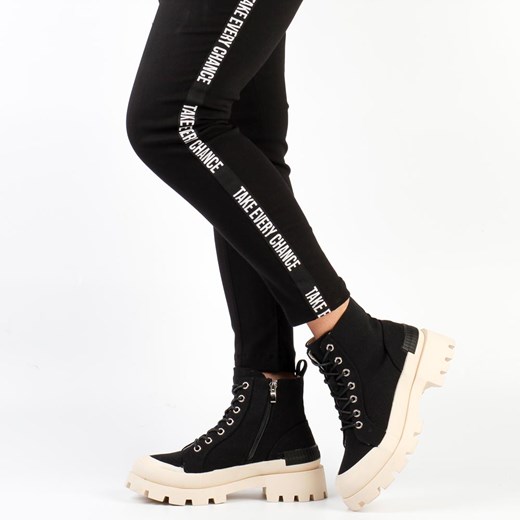 Czarne wiosenne botki damskie, trapery DiA 13307 Suzana.pl 41 okazja SUZANA2