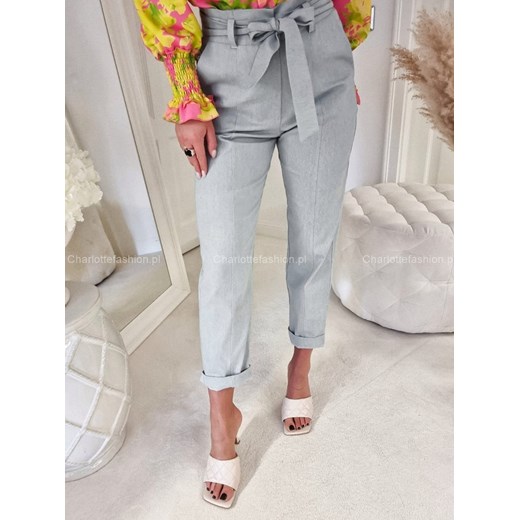 Bluzka wzorzysta kwiatowa neonowa ze ściągaczem na rękawach C461 By Me XS/34 Charlotte Fashion