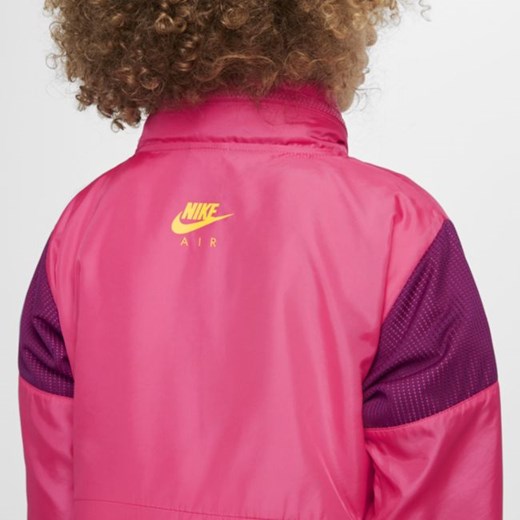 Kurtka z tkaniny z kapturem dla dużych dzieci (dziewcząt) Nike Air - Różowy Nike M Nike poland