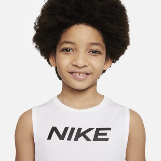 Koszulka bez rękawów dla dużych dzieci (chłopców) Nike Pro - Biel Nike M Nike poland