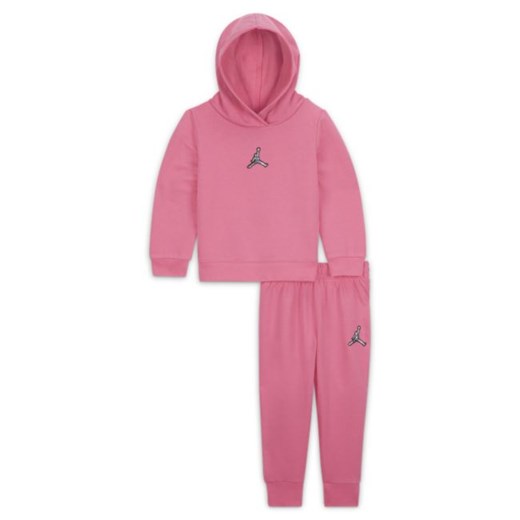 Zestaw bluza z kapturem i spodnie dla niemowląt (12–24 M) Jordan - Różowy Jordan 18 Nike poland