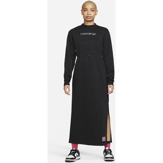 Damska sukienka dzianinowa z długim rękawem Nike Sportswear Icon Clash - Czerń Nike L Nike poland