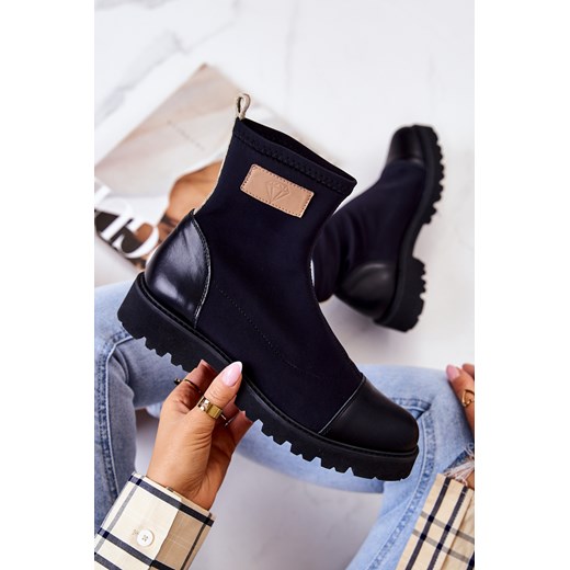 Botki Wsuwane Skarpetkowe Nicole Czarne 2705 Nicole 36 ZAZOO Dominika Moś