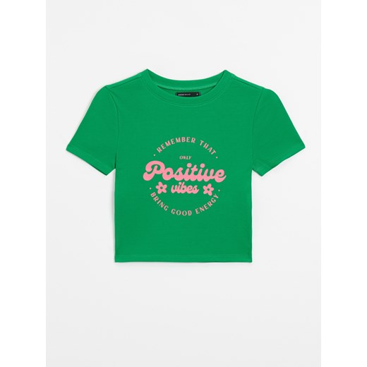 Koszulka Positive Vibes - Zielony House M House