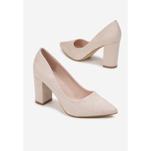 Beżowe Czółenka Anteris 39 born2be.pl