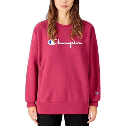 Bluza Champion Reverse Weave Script Logo 114612-RS510 - różowa ze sklepu streetstyle24.pl w kategorii Bluzy damskie - zdjęcie 133661546