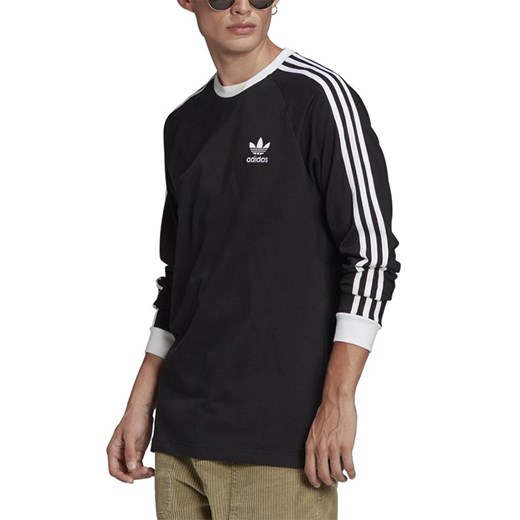 Koszulka adidas Originals Adicolor Classics 3-Stripes Long Sleeve GN3478 - czarna ze sklepu streetstyle24.pl w kategorii T-shirty męskie - zdjęcie 133662519