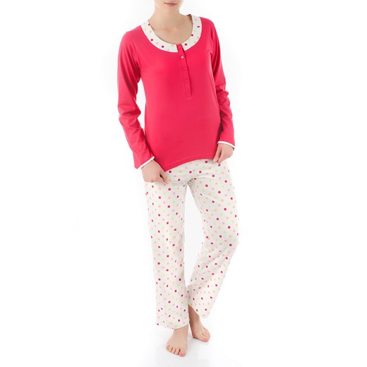 piżama damska "różne kolory" moraj rozowy bluzka