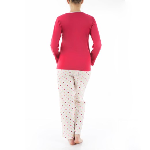 piżama damska "różne kolory" moraj rozowy długie