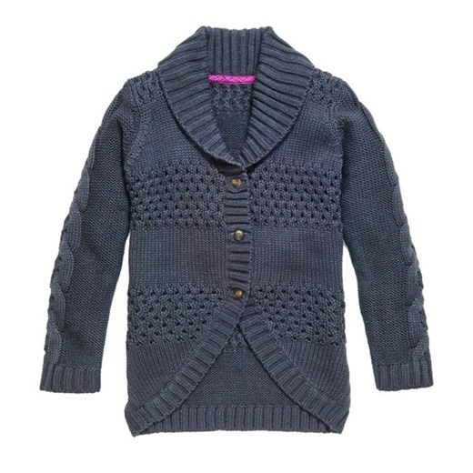 Sweter rozpinany długi, z długim rękawem la-redoute-pl szary akryl