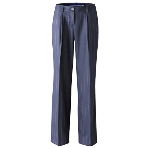 Szerokie spodnie w paski la-redoute-pl niebieski elastan