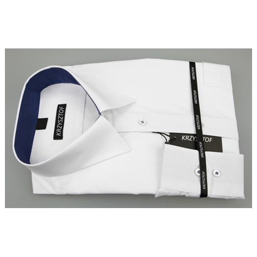KRZYSZTOF koszula biała XL 43-44 176/182 dł. klasyczna krzysztof bialy delikatne
